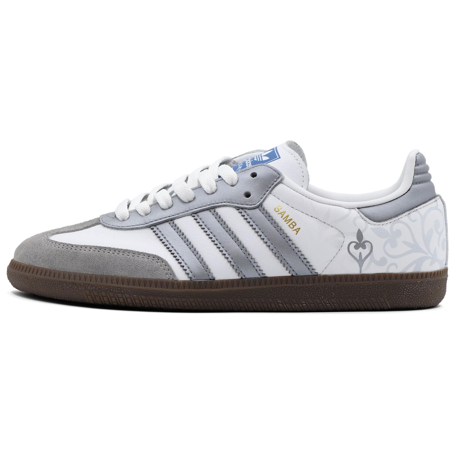 

Кроссовки для скейтбординга SAMBA OG унисекс с низким верхом, белый/серебряный Adidas Originals