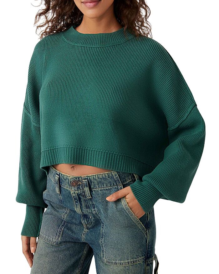 

Укороченный свитер Easy Street Free People, Зеленый, Укороченный свитер Easy Street Free People