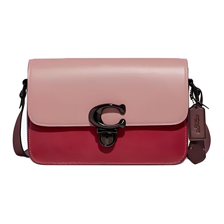 

Кожаная сумка через плечо Studio, женская розовая мультиколор COACH