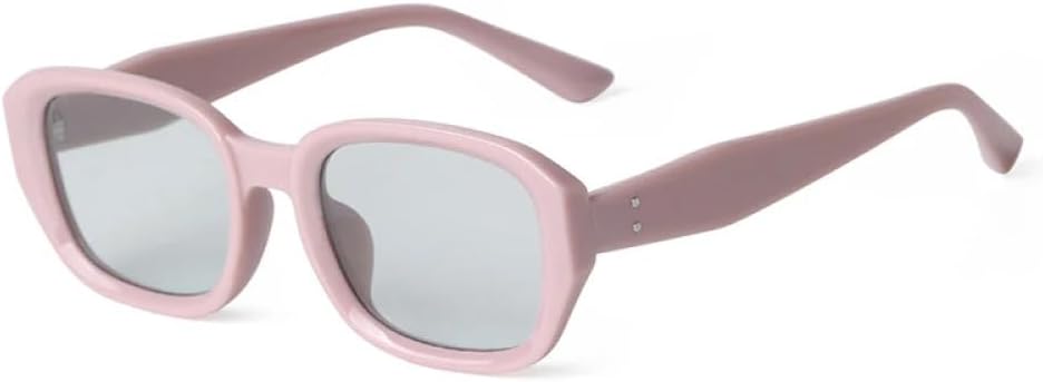 

Модные квадратные женские солнцезащитные очки в зеленой оправе с розовыми линзами, прямоугольные мужские солнцезащитные очки с защитой от УФ-излучения UV400 для женщин UOVSAW, C4