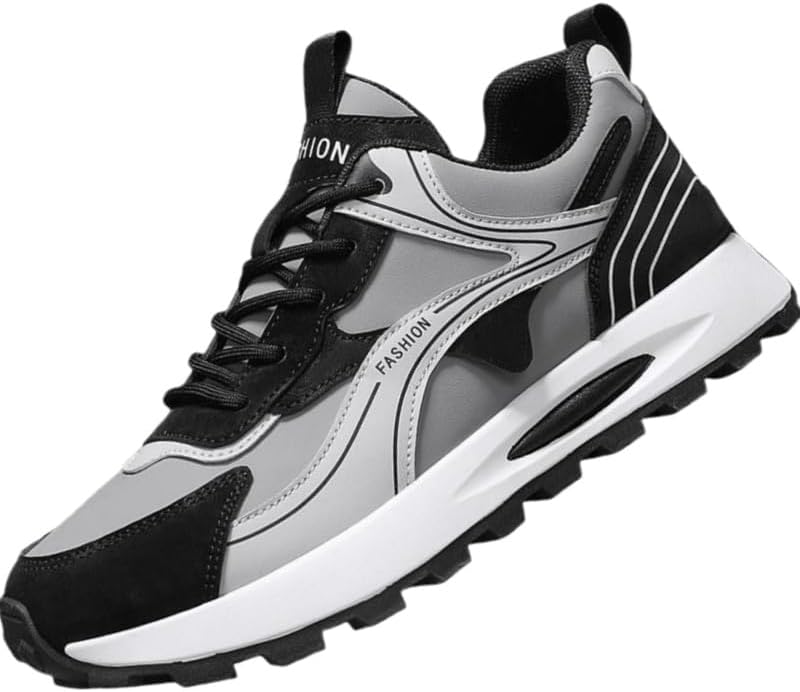 

Мужские модные и удобные спортивные кроссовки, повседневные, с противоскользящей износостойкой резиновой подошвой, для ежедневных уличных тренировок Fmshi, черный