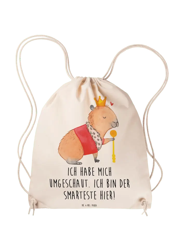 

Спортивная сумка Mr & Mrs Panda Sportbeutel Capybara König, кремовый