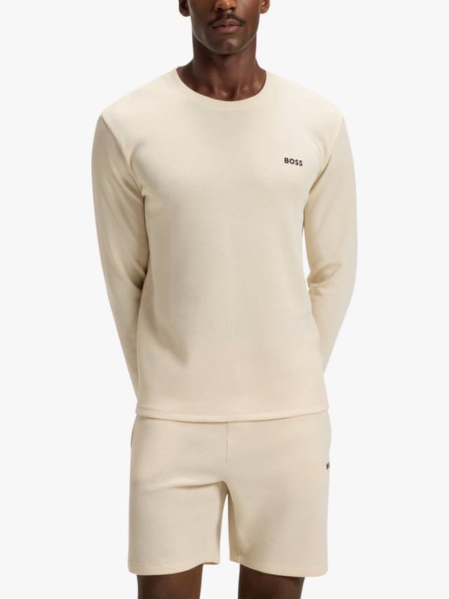 

Бюстгальтер BOSS из хлопковой смеси с длинными рукавами HUGO BOSS, Open White