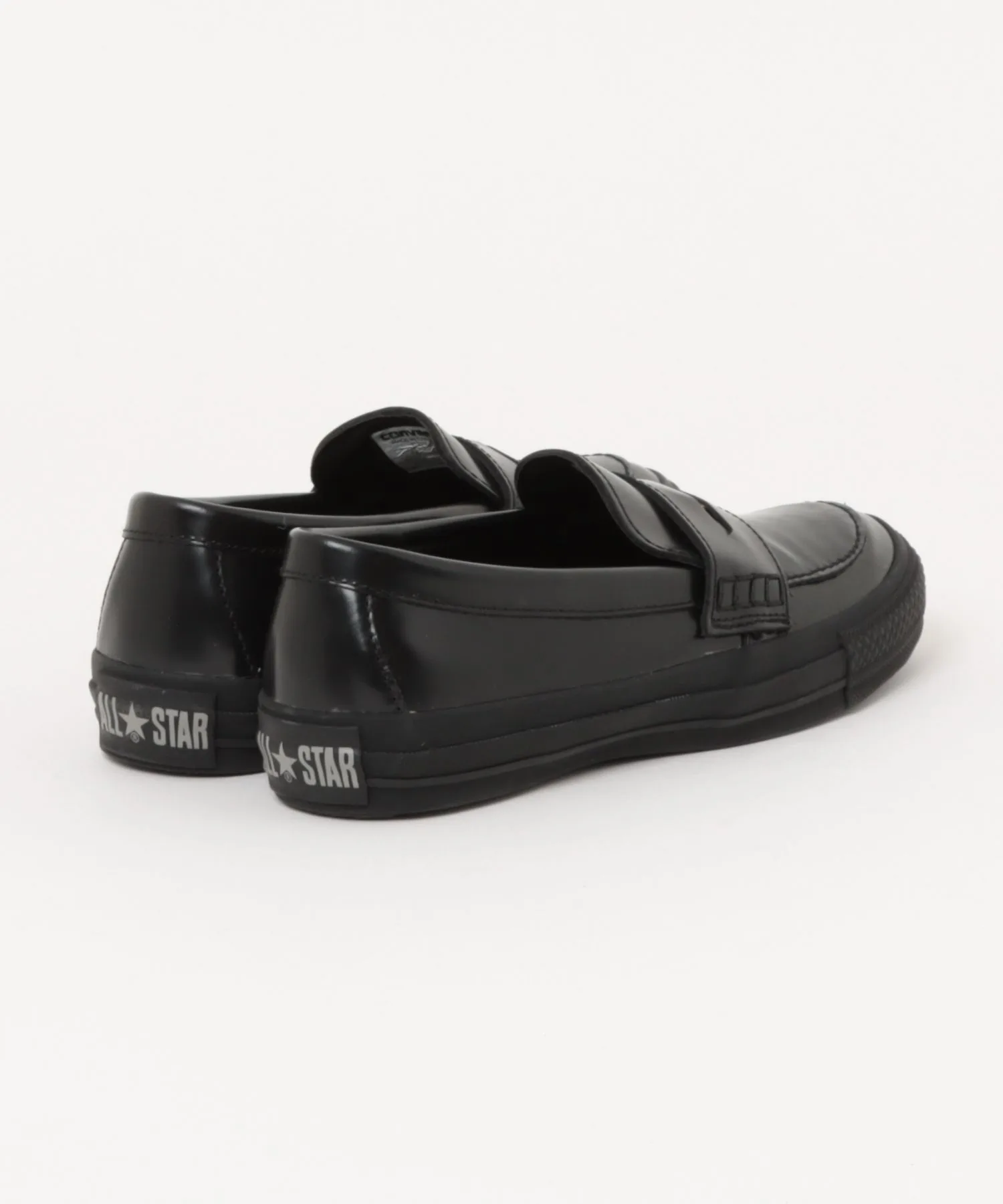 Унисекс лоферы с монетой из глянцевой кожи ALL STAR COINLOAFER CONVERSE чёрные — фото 2