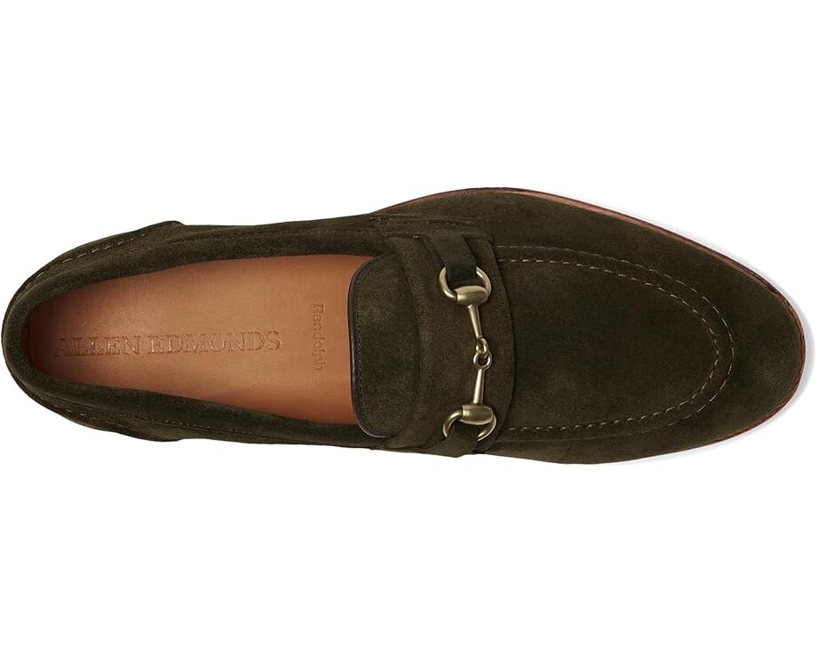 Оксфорды Allen Edmonds Randolphbit Penny Loafers, цвет Hunting Green Suede — фото 2