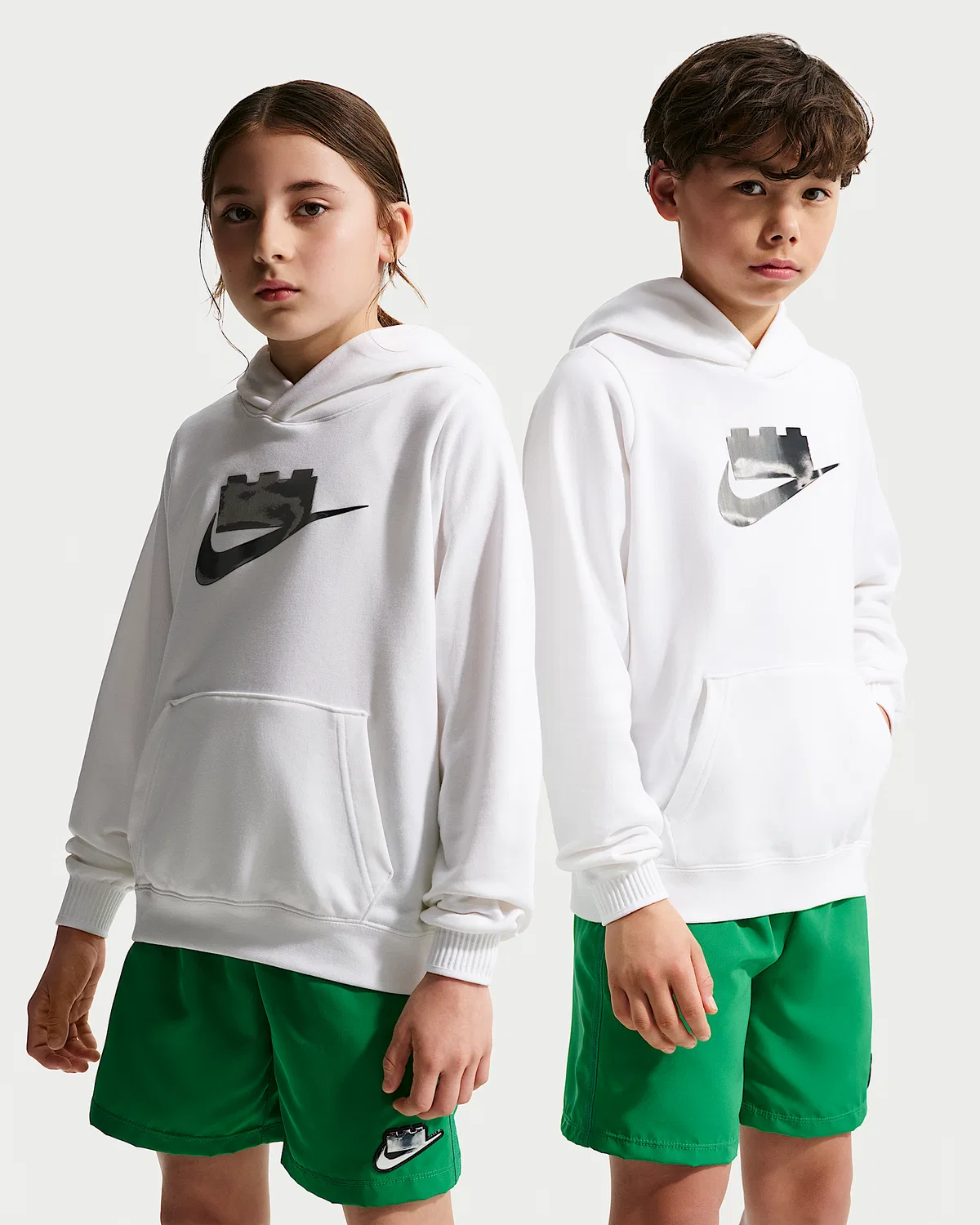 Детская худи Nike x LEGO® Collection, White/Smoke Grey