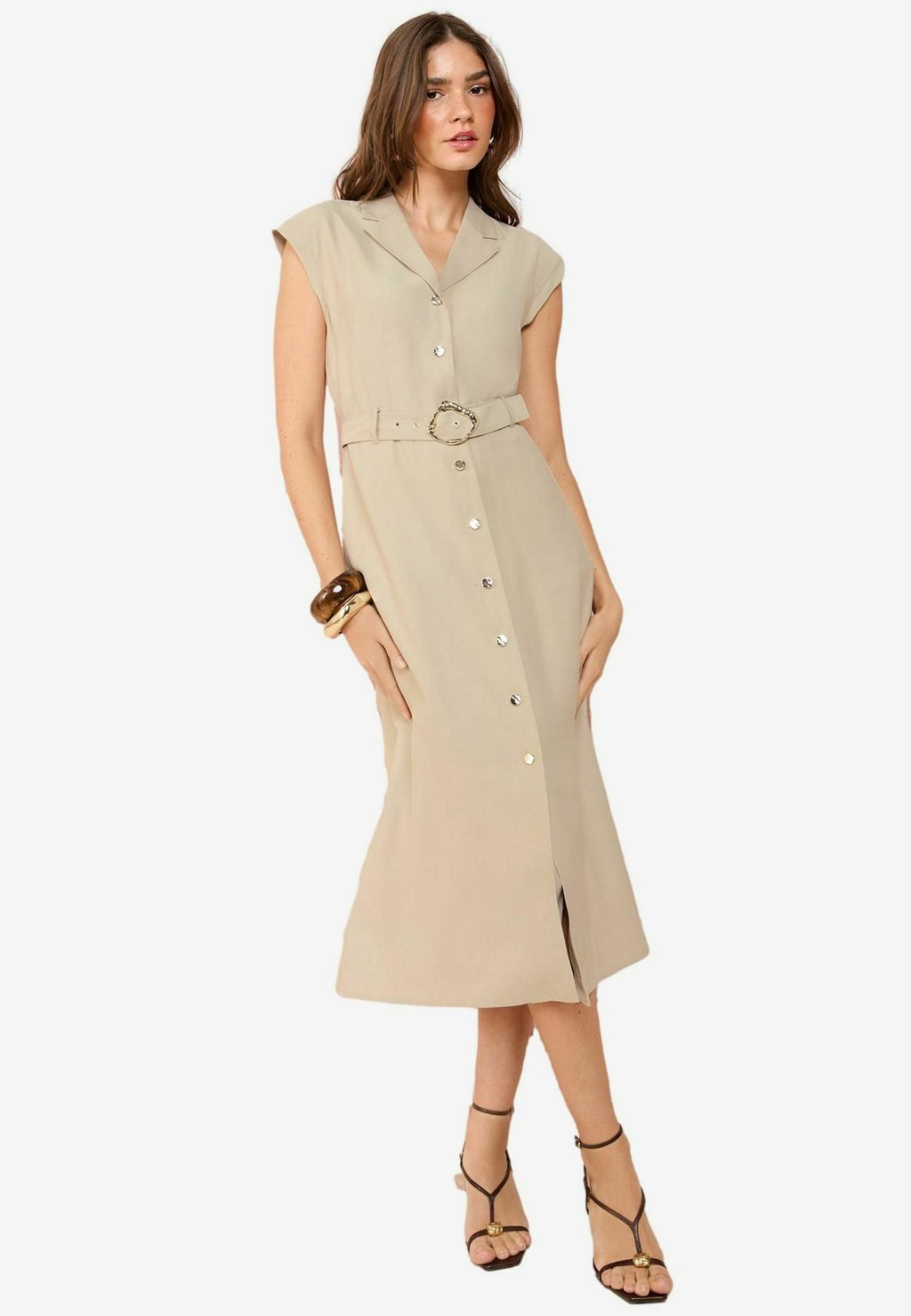 

Платье-рубашка PETITE FIT - SHORT SLEEVE TAILORED UTILITY Friends Like These, бежевый