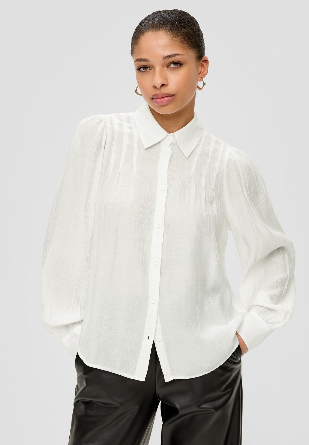 

Блузка-рубашка MIT RAFFUNG QS, цвет creme