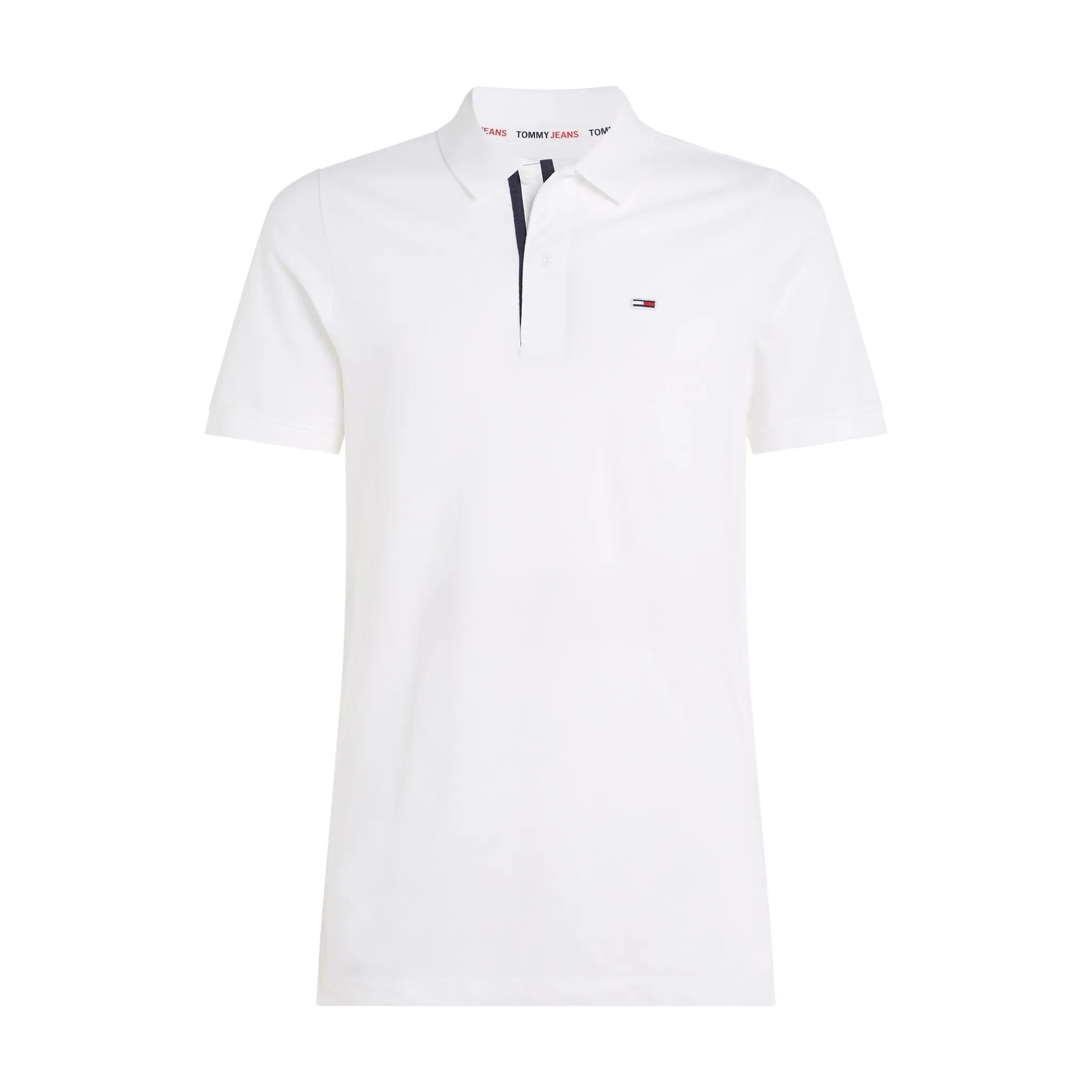 Рубашка-поло Tommy Jeans "TJM SLIM PLACKET POLO", белый — фото 4