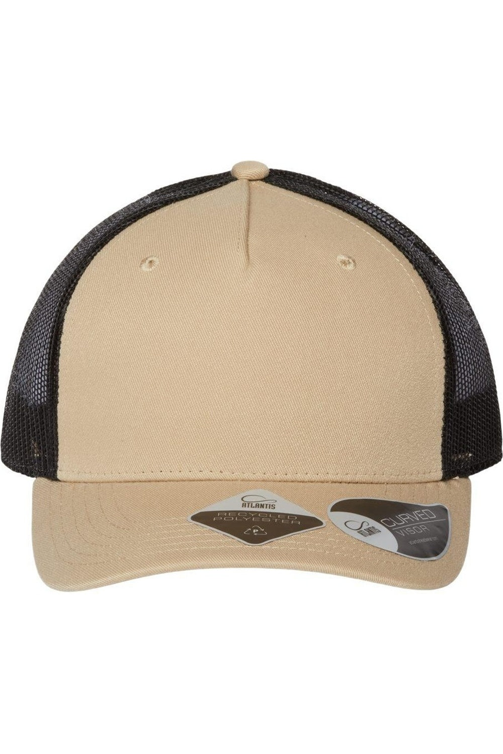 

Atlantis Headwear Экологичная кепка дальнобойщика из пяти панелей, хаки/черный