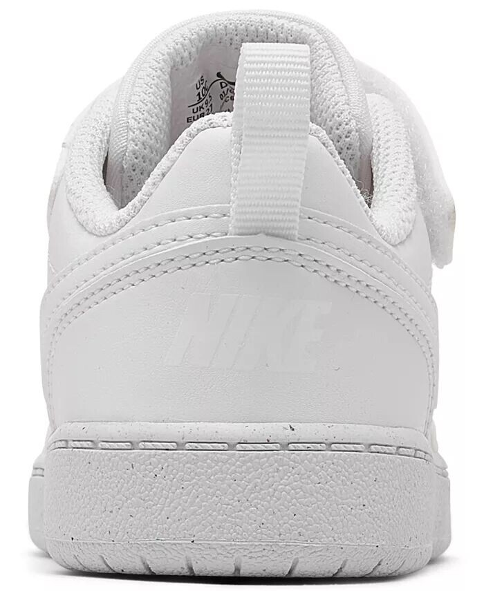 Повседневные кроссовки Toddler Court Borough Low Recraft с регулируемым ремешком от Finish Line Nike, белый — фото 4