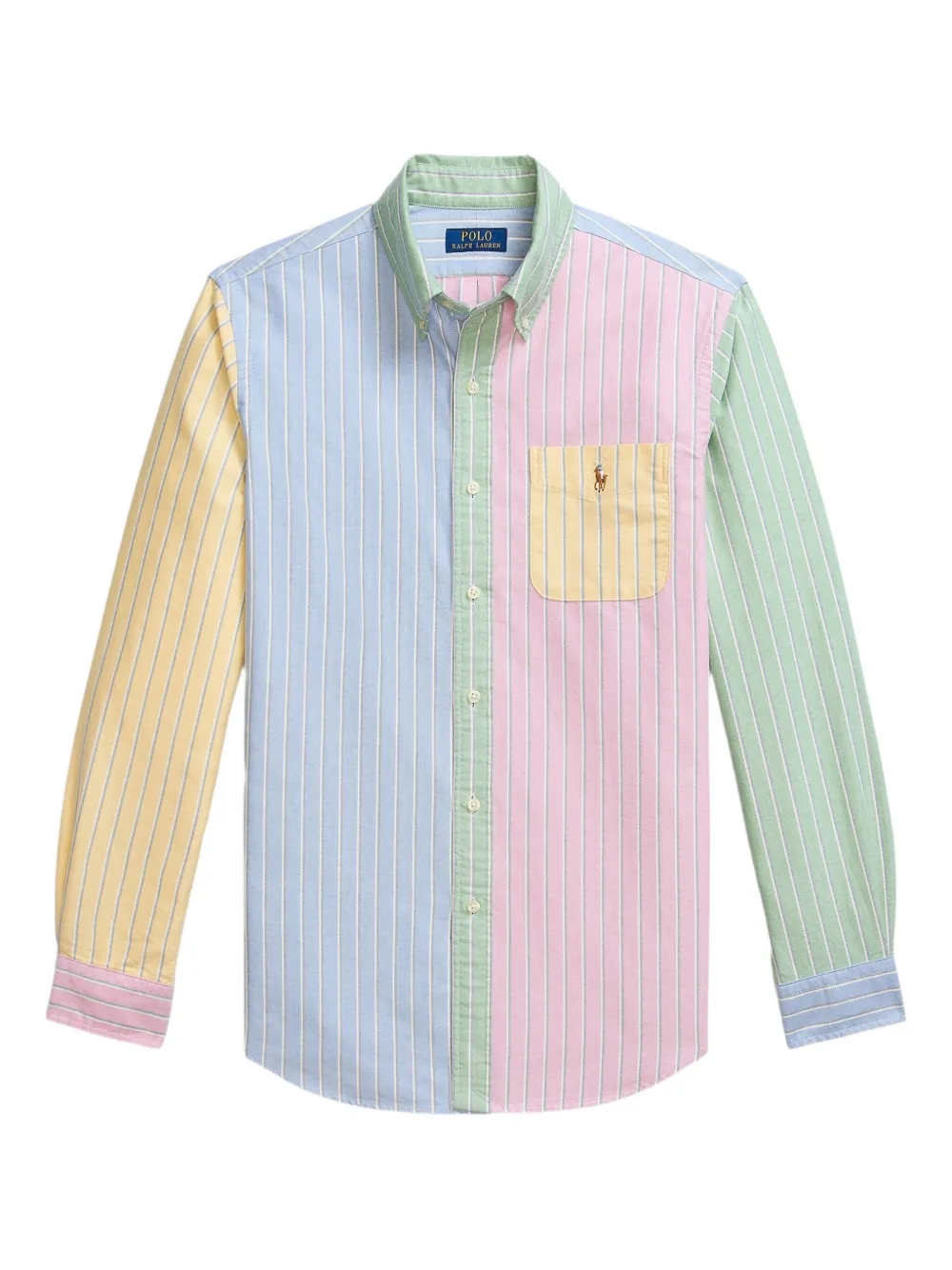 

Рубашка с полосатыми вставками POLO RALPH LAUREN, синий