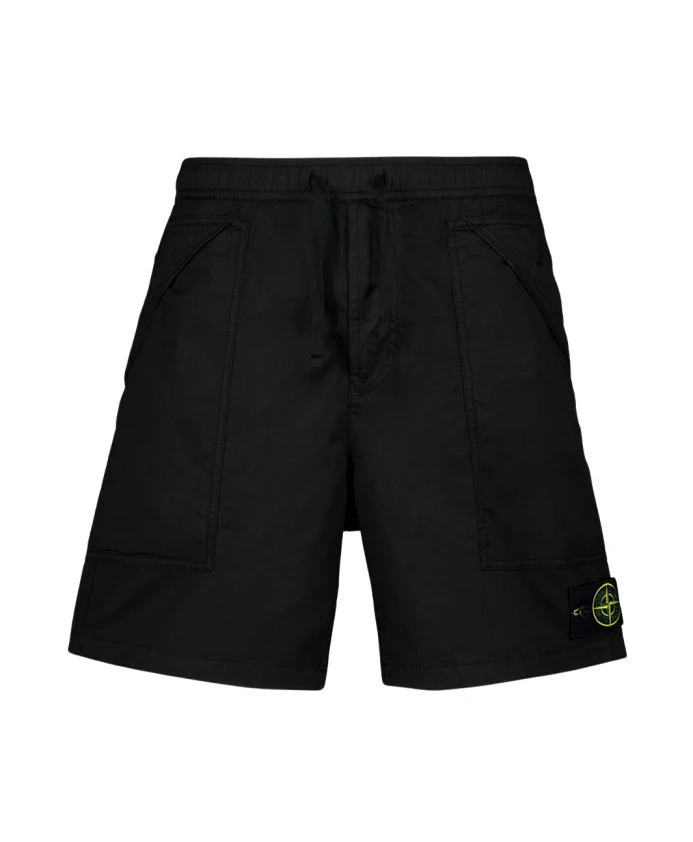 

Хлопковые шорты-бермуды стандартного кроя Stone Island, черный