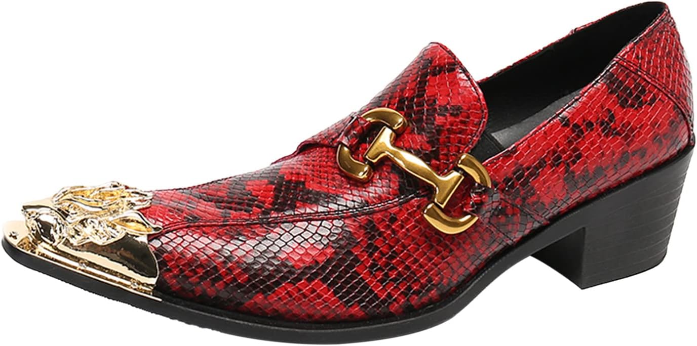 

Мужские лоферы Santimon Zigzag с золотым наконечником в виде льва, без шнурков, оригинальные, модные, удобные, для вечеринок, танцевального зала и свадьбы, из кожи