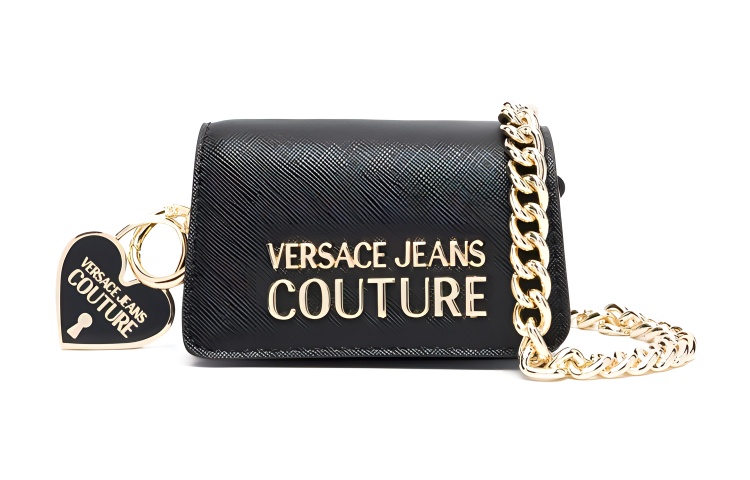 

VERSACE JEANS COUTURE Полиэстеровая сумка через плечо женская черная