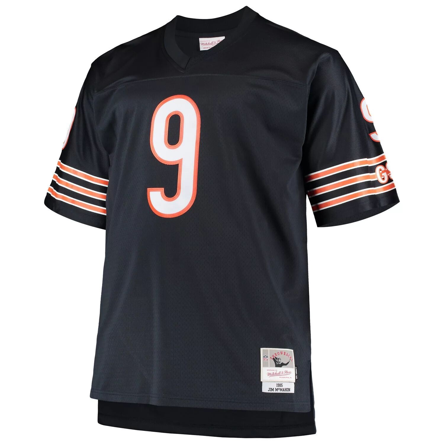 

Мужская футболка Mitchell & Ness Jim McMahon Navy Chicago Bears Big & Tall 1985 года, реплика вышедшего на пенсию игрока