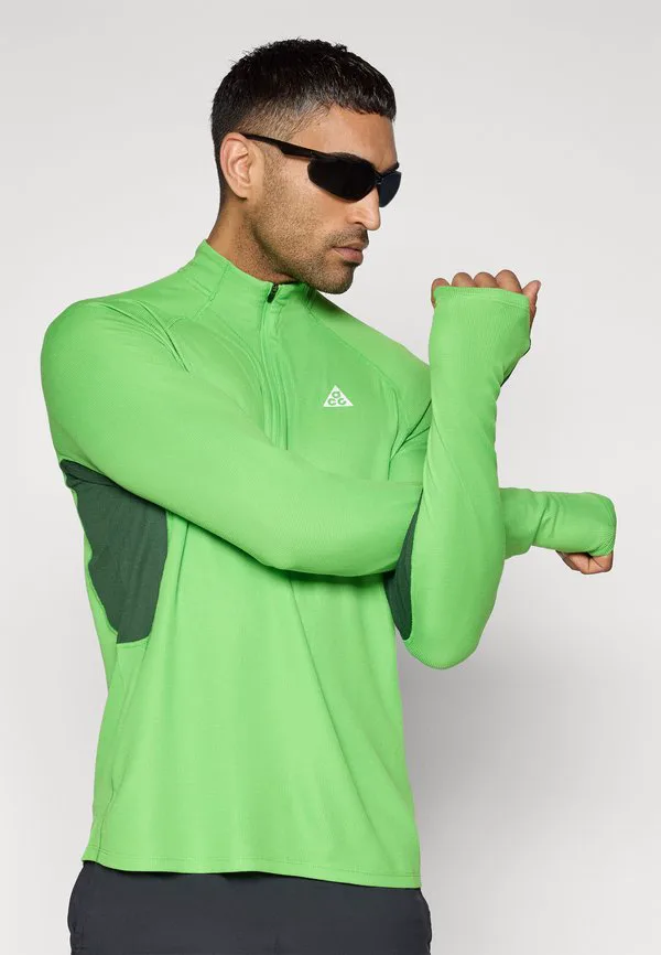 Вторичный слой одежды для походов, футболка с длинными рукавами Nike Acg, Mean Green/Fir/Black — фото 4