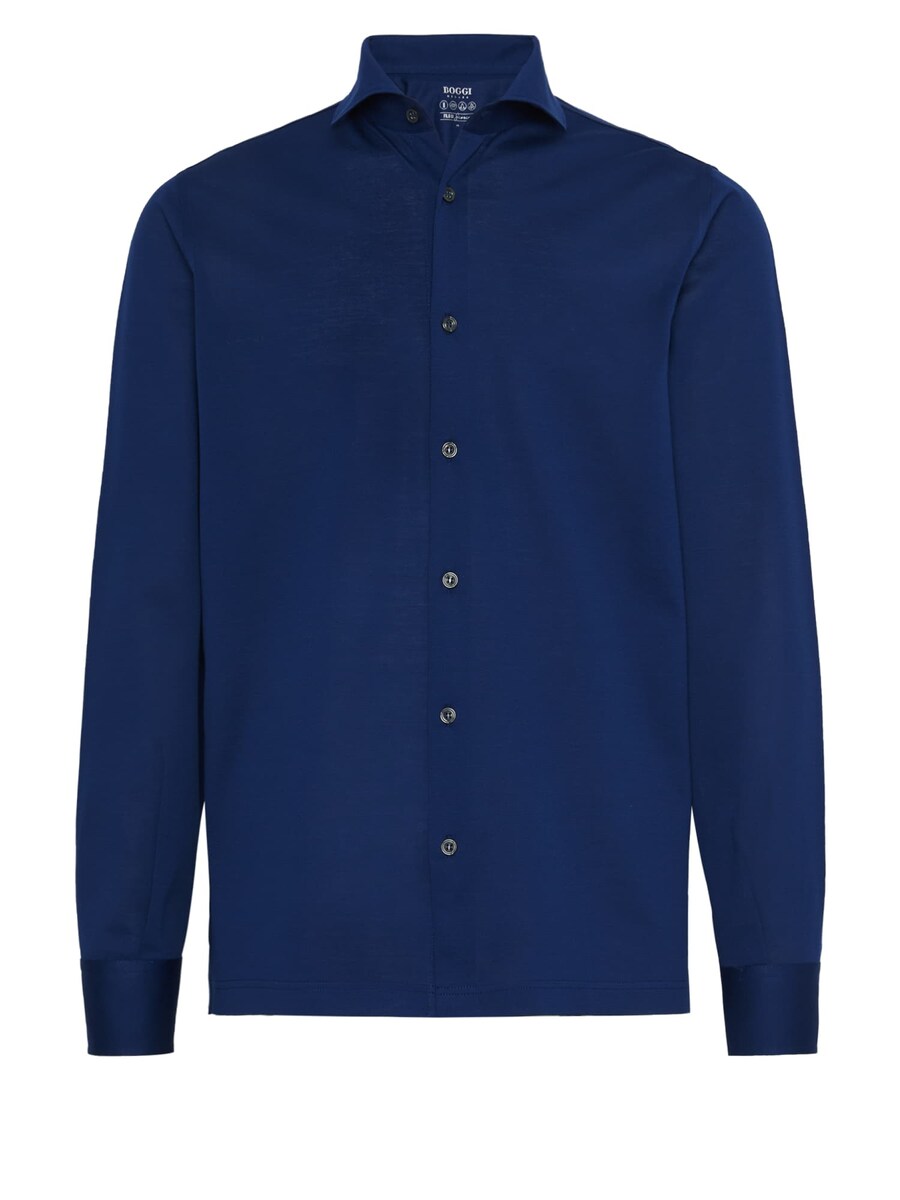 

Повседневная рубашка Boggi Milano Slim fit Button Up Shirt, темно-синий
