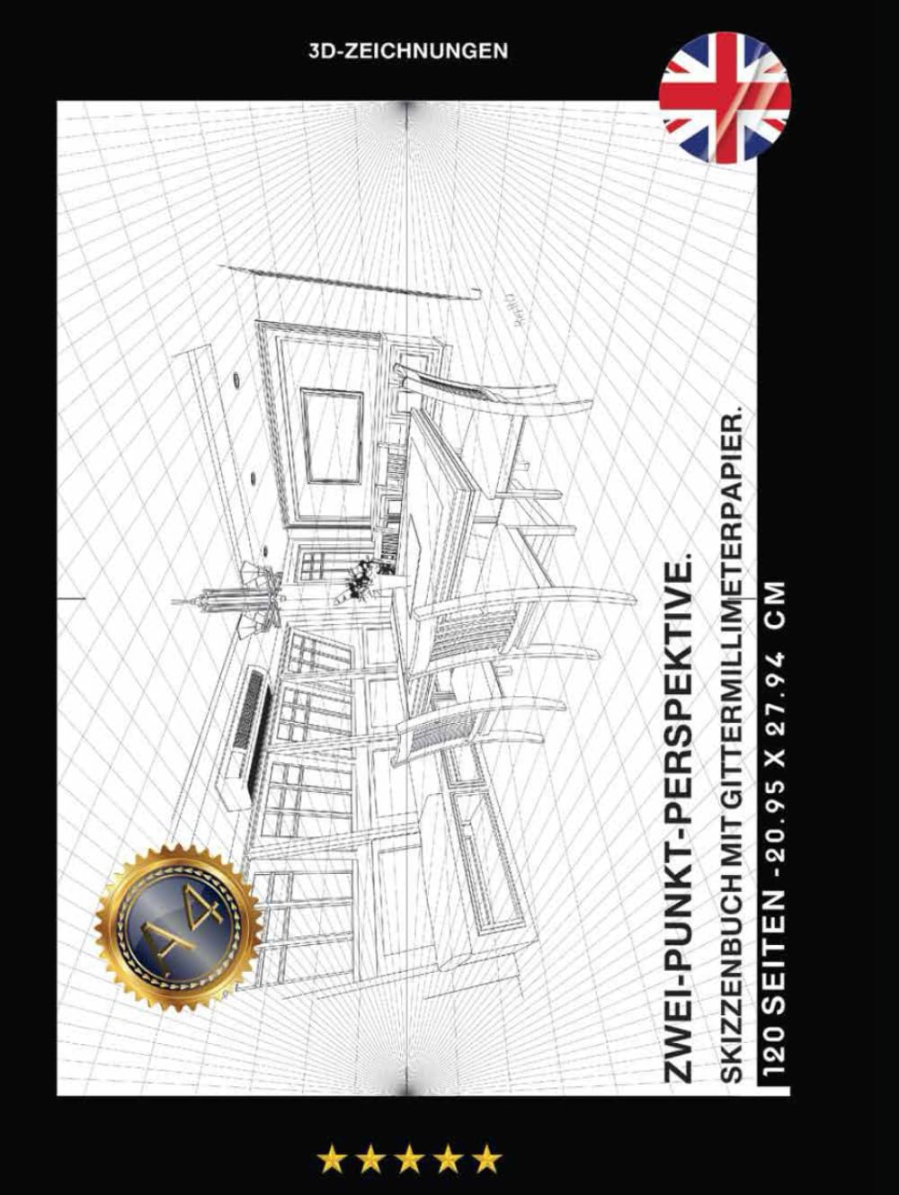 

Zweipunktperspektive Gitterpapier-Skizzenbuch .: Tauchen Sie ein in künstlerische Präzision und grenzenlose Kreativität mit unserem ... auf jeder Seite, 3D (German Edition) (Independently published)
