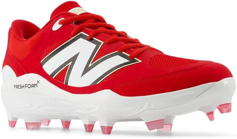 Бейсбольные кроссовки New Balance Fresh Foam 3000 V7 для мужчин, красно-белый — фото 2