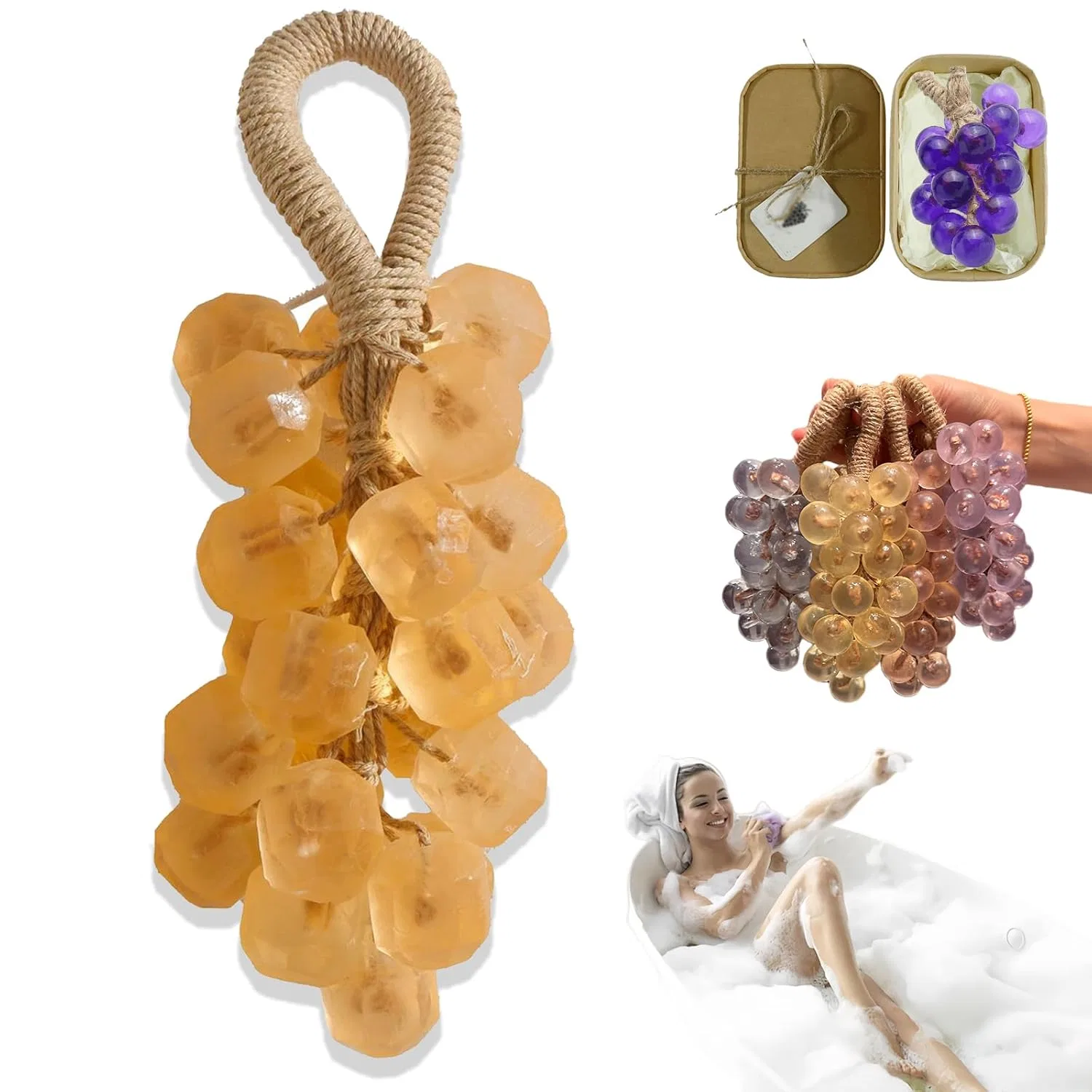 Мыло ручной работы Crystal Grape Soap на веревке с ароматом османтуса Generisch, Osmanthus