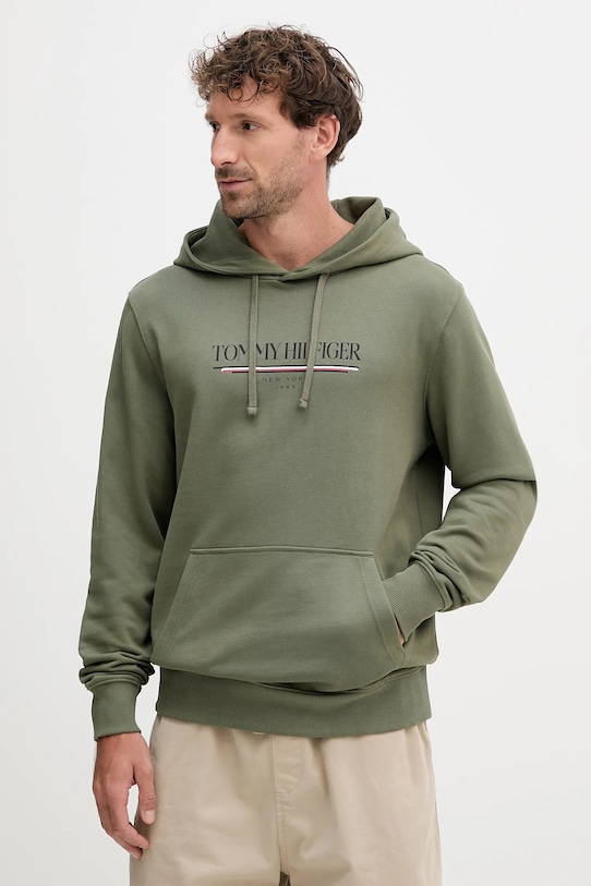 

Хлопковая толстовка Tommy Hilfiger, зеленый