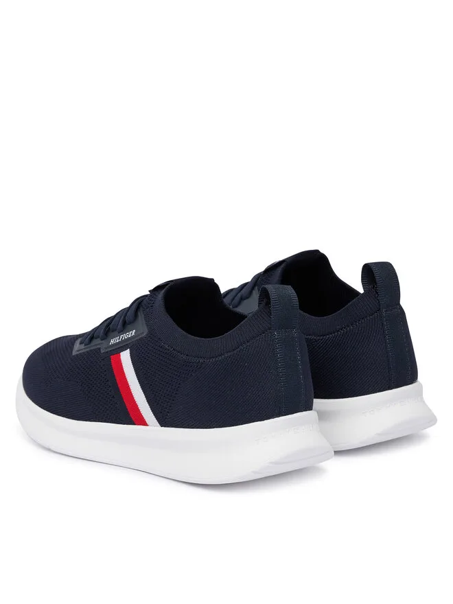 Tommy Hilfiger Легкие вязаные кроссовки FM0FM05756 темно-синего цвета — фото 3
