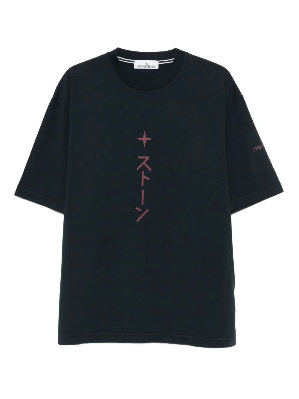

Футболка с графическим принтом Stone Island, синий