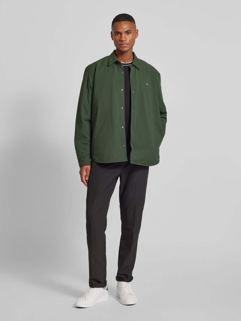 

Повседневная рубашка с этикеткой Lacoste, темно-зеленый