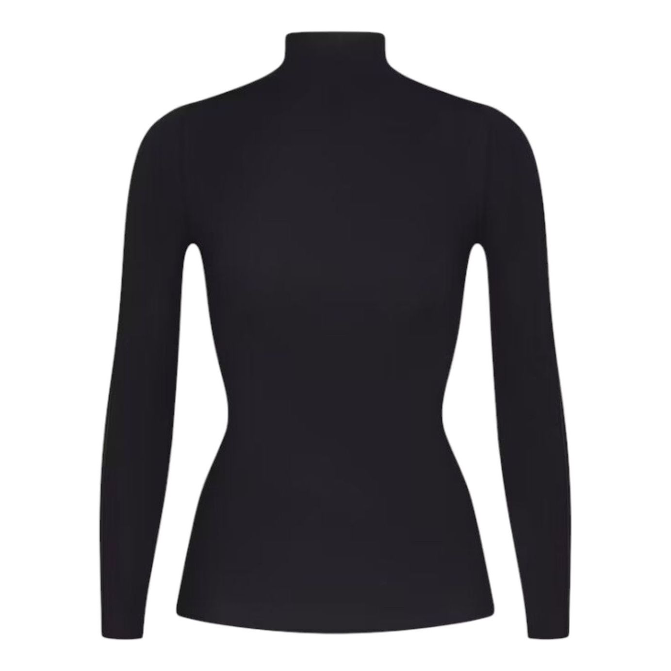 (WMNS) Nike x SKIMS Weightless Layers Топ с высоким воротником и длинными рукавами, цвет «Обсидиан»