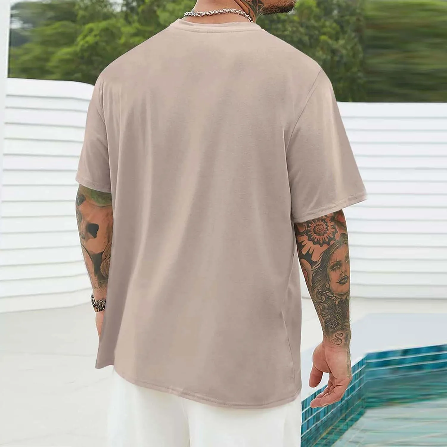 Футболка мужская Basic Tees с коротким рукавом и круглым вырезом — фото 2