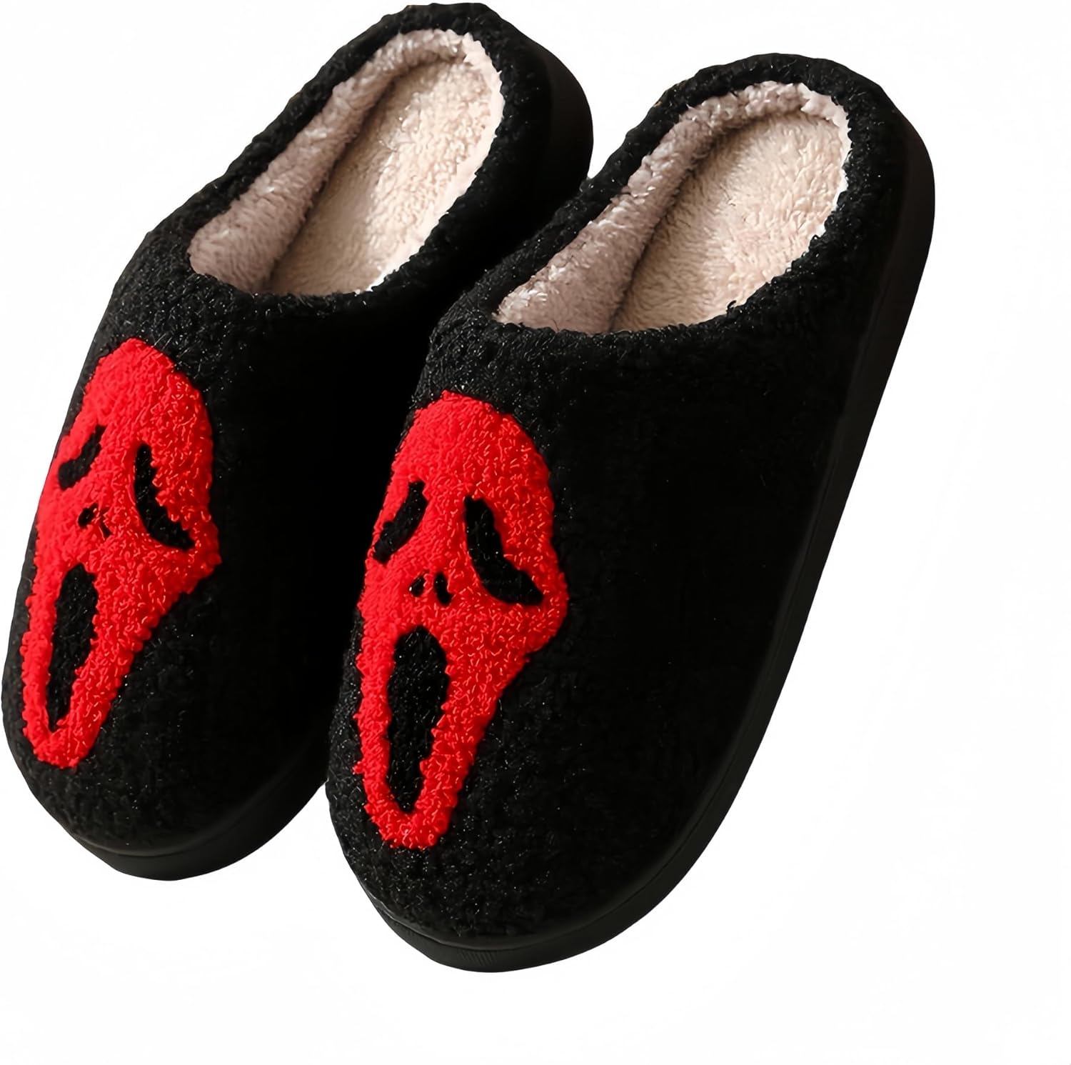 

Домашние тапочки на Хэллоуин для женщин и мужчин, для дома, спальни, с изображением скелета, готические, милые, в стиле ужасов, черные, забавные Grs Grandrose