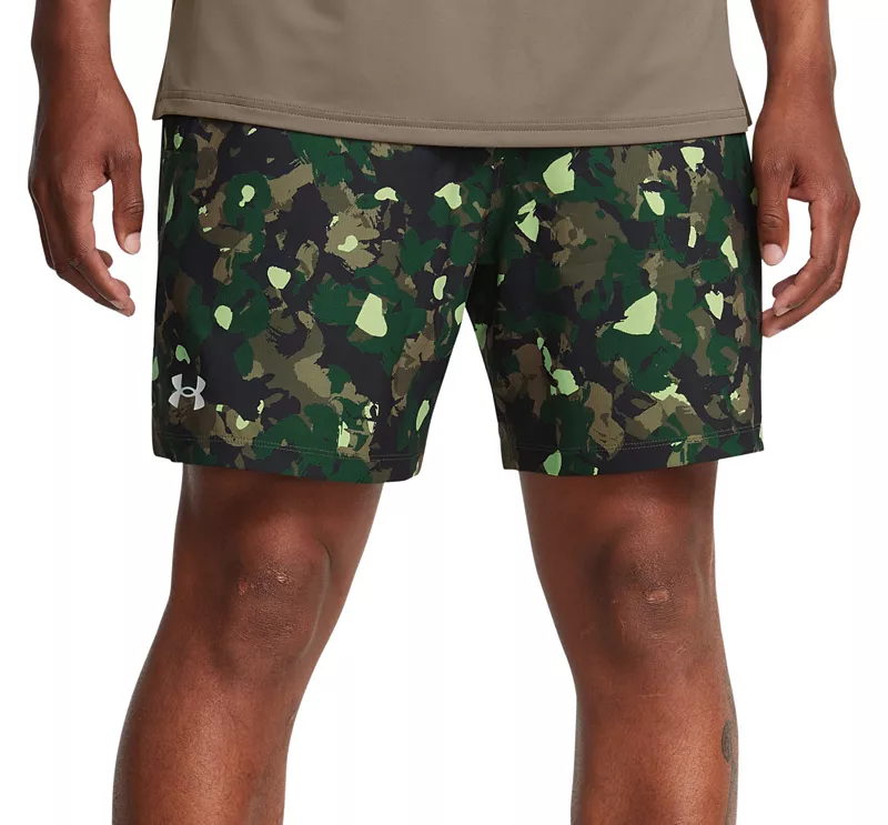 

Мужские тканые шорты Under Armour Vanish шириной 6 дюймов с принтом, цвет Marine Od Green/Marine Od