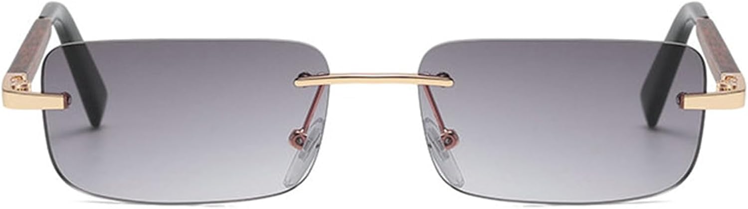 

Солнцезащитные очки Willochra без оправы, прямоугольной формы, для женщин и мужчин, 2025 год, роскошные винтажные очки в стиле панк с маленькой оправой, модные солнцезащитные очки для мужчин, C1