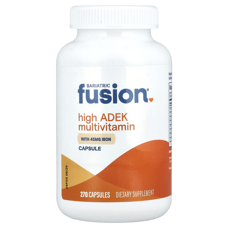 

Bariatric Fusion, Мультивитамины с высоким содержанием железа ADEK, 270 капсул
