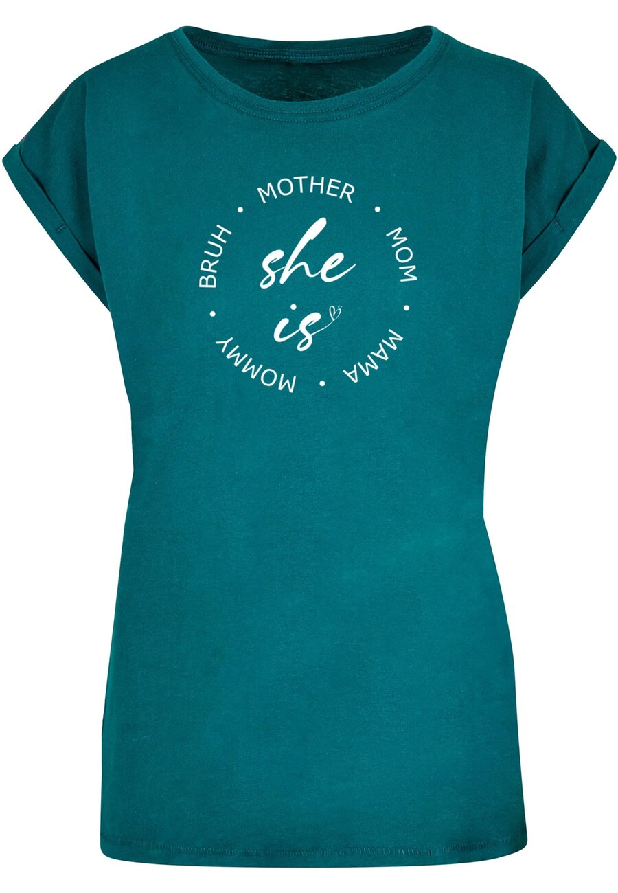 

Футболка Merchcode Shirt Mothers Day - She is, цвет petrol