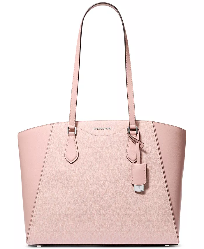 

Сумка-тоут Taryn Logo Large Top Zip Michael Kors, розовый