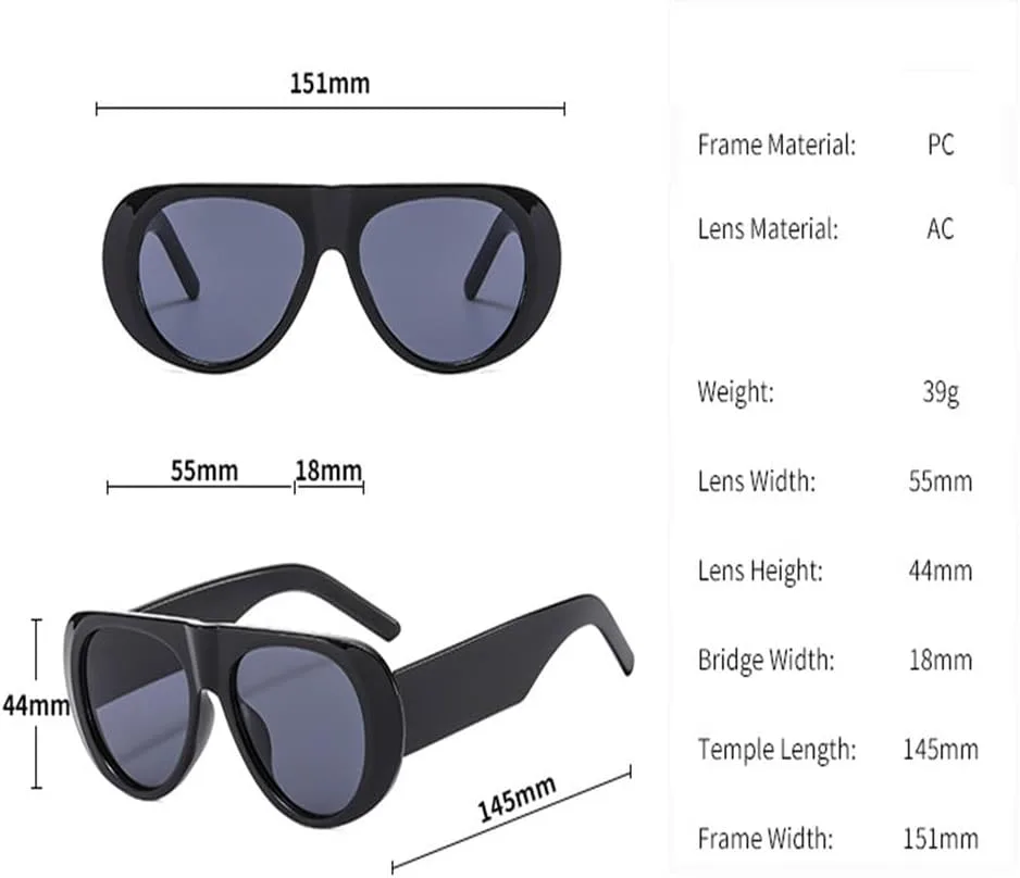 

Солнцезащитные очки для женщин и мужчин, нестандартная большая оправа, цвет чайного дерева, модные женские цельные очки с плоской верхней частью KTUCN, Tea Blue