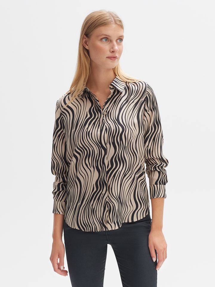 

Блуза OPUS Bluse Falkine, цвет Beige/Schwarz
