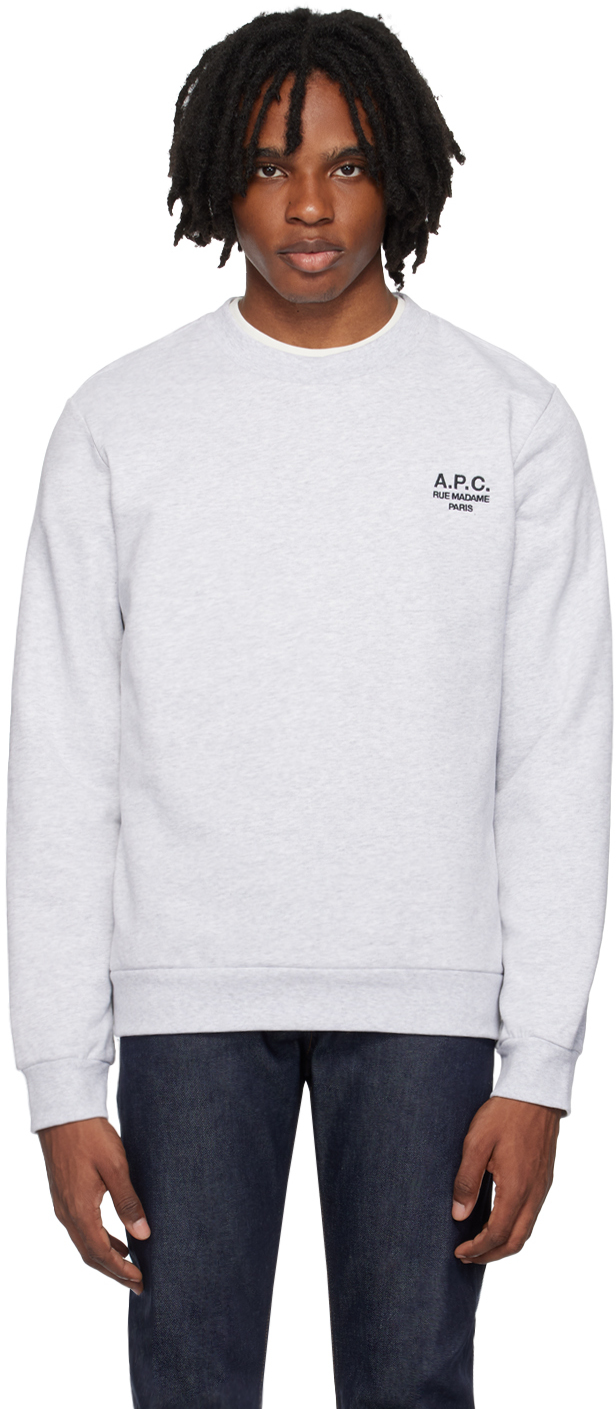 

Серый свитшот Item A.P.C., Gris chine/Noir