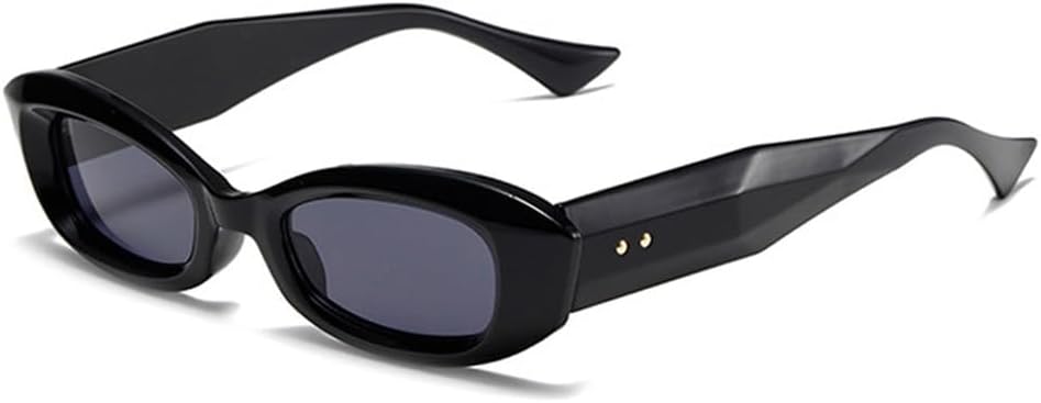 

Солнцезащитные очки в стиле ретро, ​​маленькие многоугольные, женские, с градиентным зеркальным покрытием, защита от УФ-излучения UV400, мужские солнцезащитные очки с заклепками generic, Glossy Black Grey