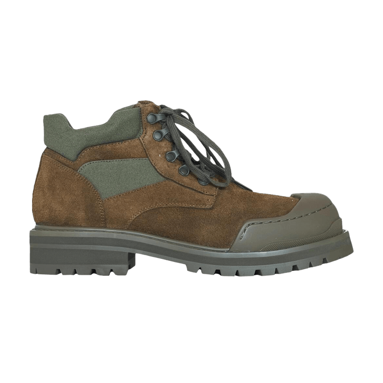 

Ботинки Marni Suede Patchy Combat Boot 'Olive', зеленый