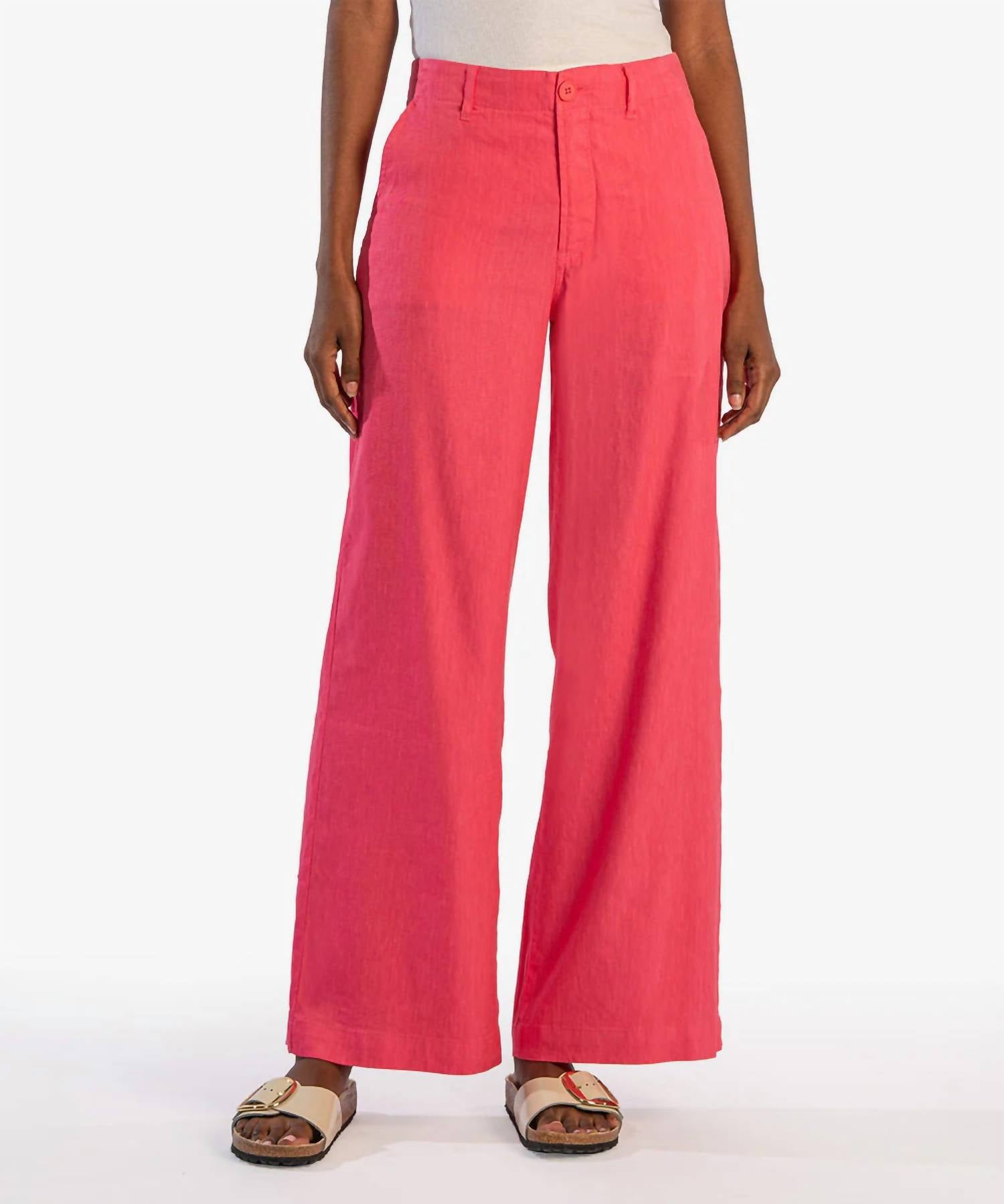 

Широкие брюки Meg Linen в цвете Punch KUT FROM THE KLOTH