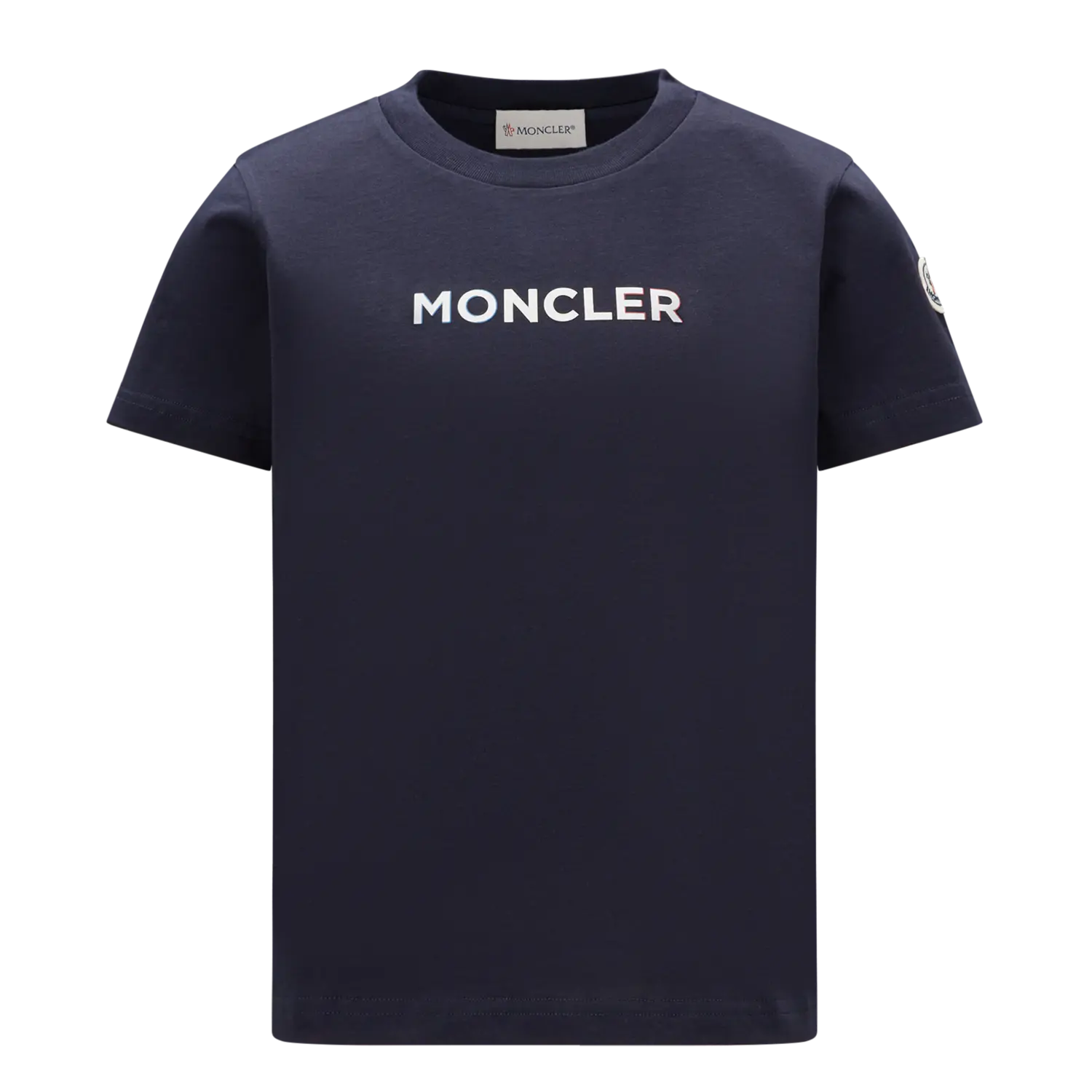 

Темно-синяя футболка с логотипом Moncler, синий