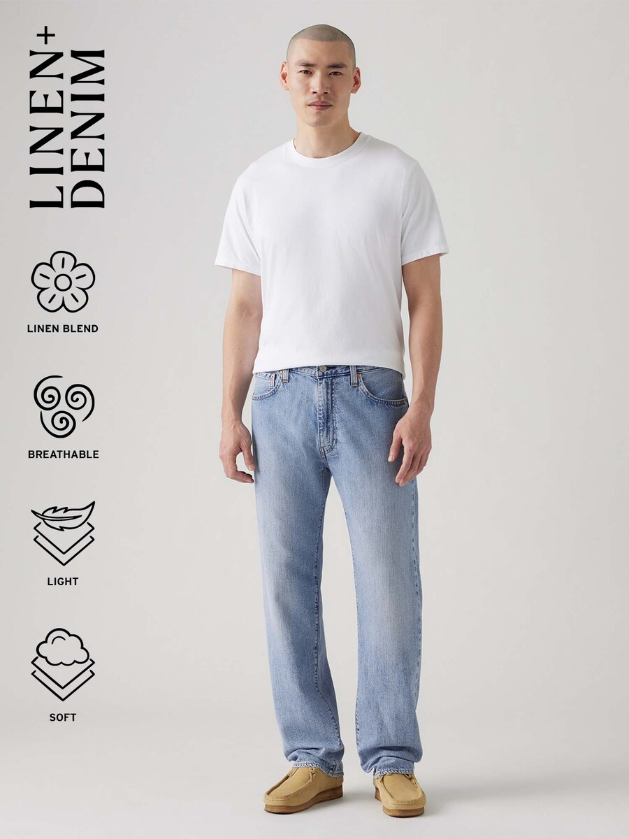 Повседневные джинсы LEVIS ┬о 555тДв Relaxed Straight Linen + Denim, Light blue — фото 2