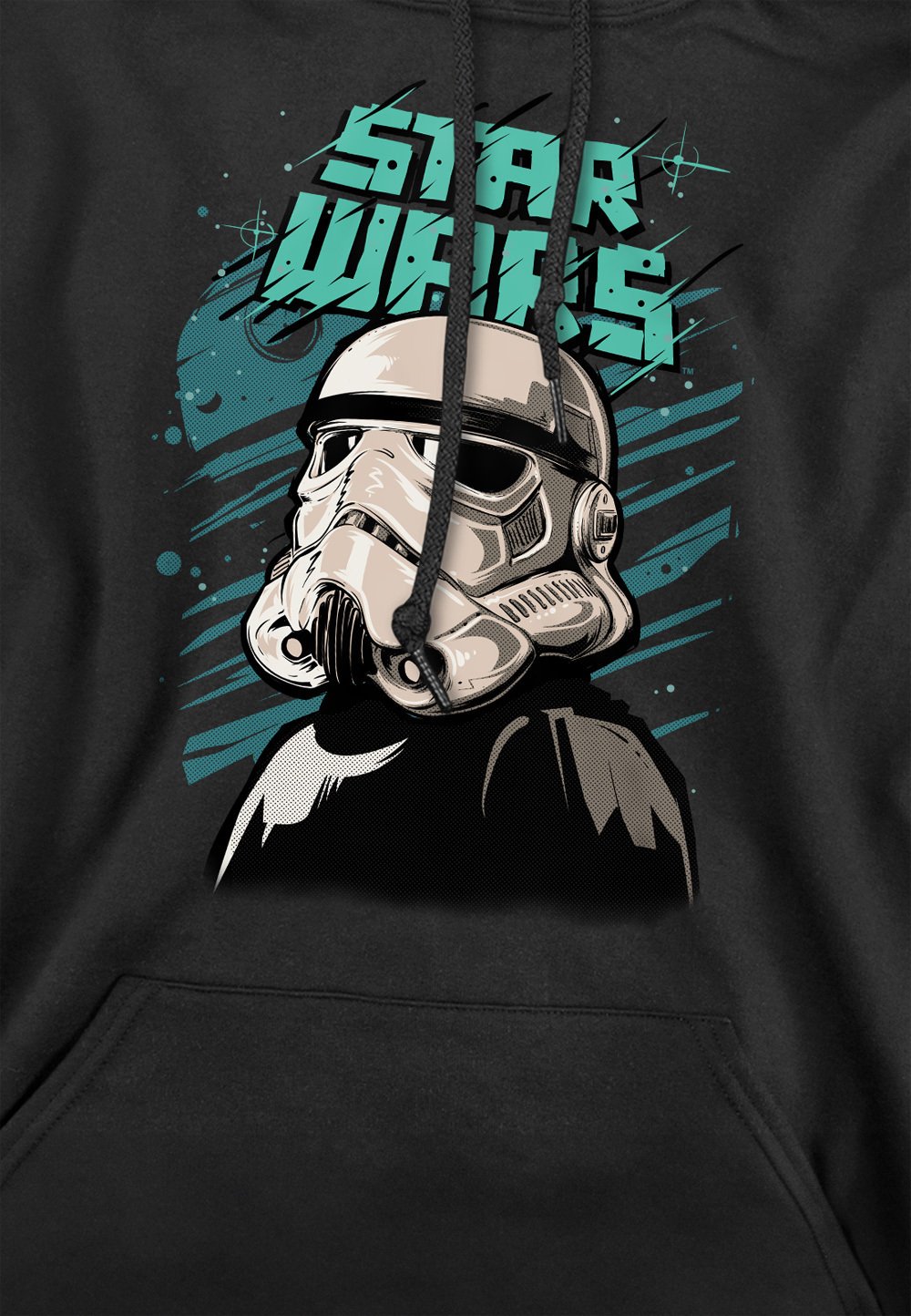 

Толстовка с капюшоном TROOPER STREET GLARE-PRINT Star Wars, черный