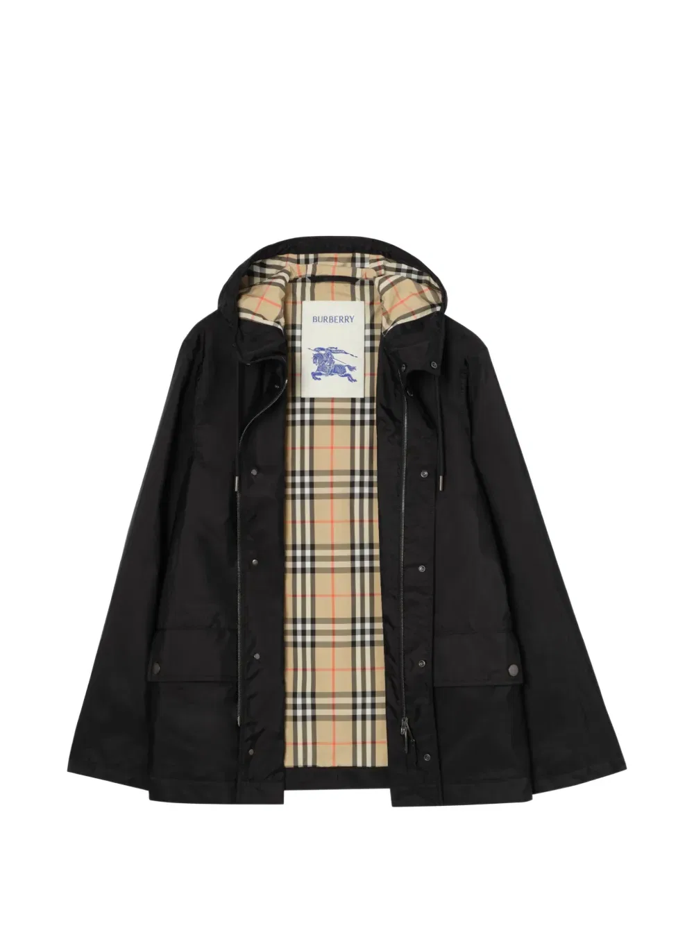 Куртка Burberry Pembrey с капюшоном, нейлон, черный — фото 2