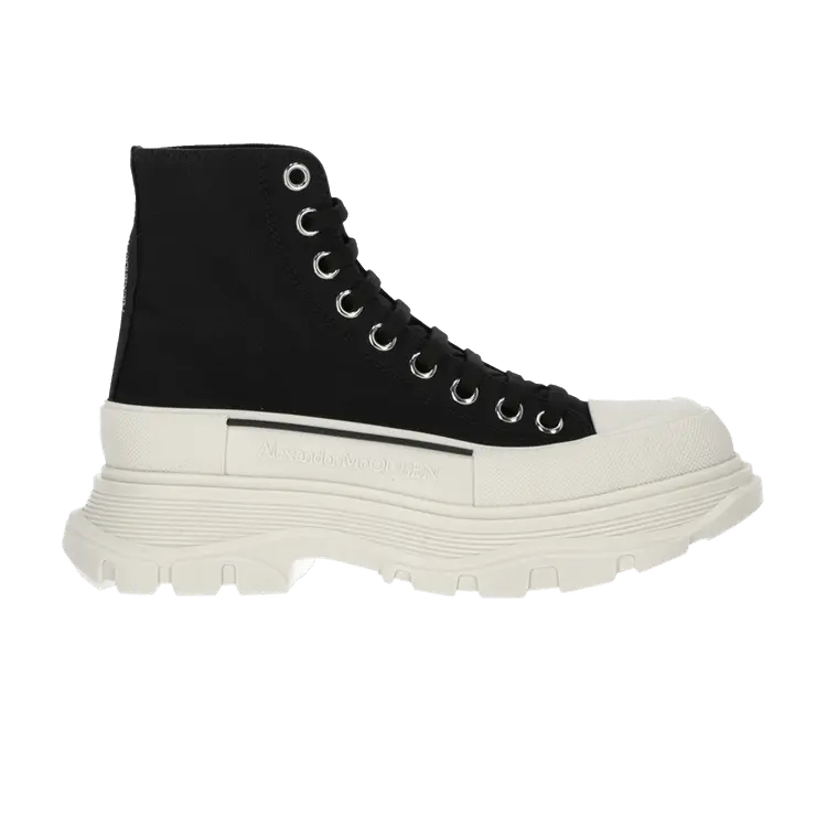 Ботинки Alexander McQueen Wmns Tread Slick Boot Black White, черный