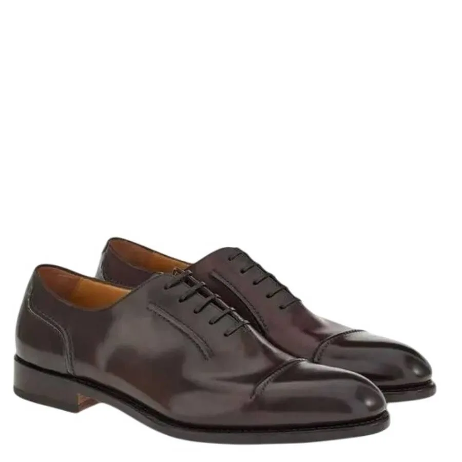Оксфорды из кожи Giave от Ferragamo, фиолетовый — фото 2