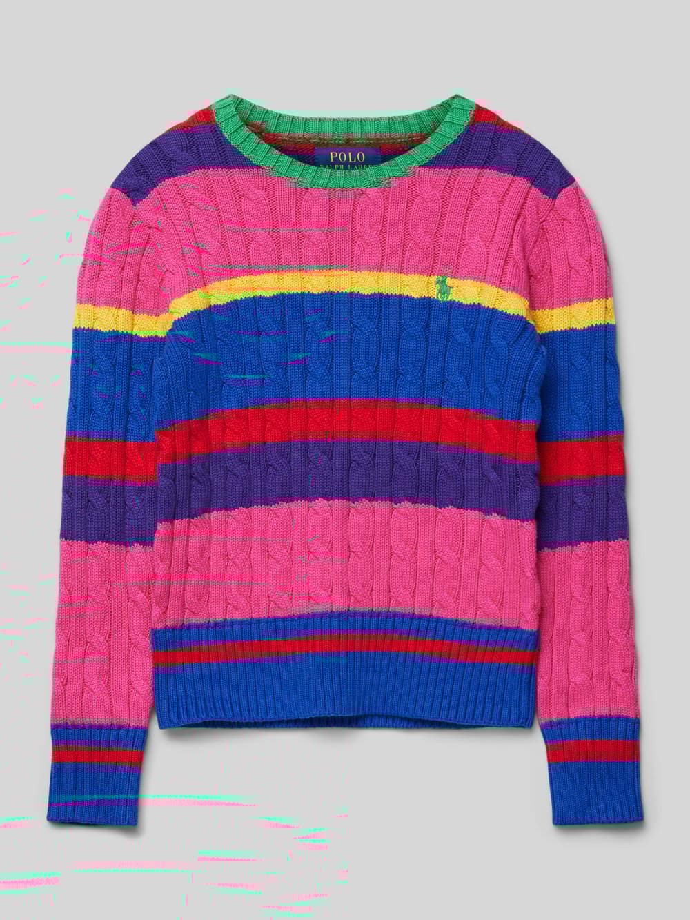 

Вязаный свитер с круглым вырезом Polo Ralph Lauren Teens, розовый